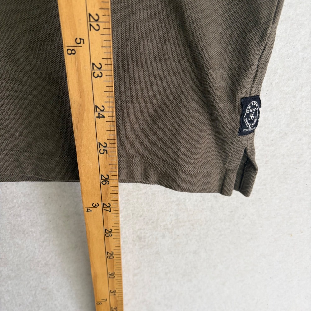 Todd Snyder Men's Organic Cotton Pique Polo Shirt Green Olive Thyme Size Medium - Picture 9 of 9